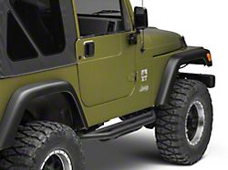 Rugged Ridge RRC Side Armor Guards; Black (87-06 Jeep Wrangler YJ & TJ)