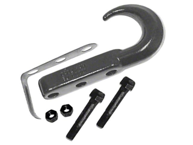 Rugged Ridge Front Tow Hook; Black (76-06 Jeep CJ5, CJ7, Wrangler YJ & TJ)