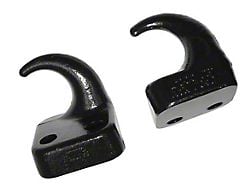 Rugged Ridge Front Tow Hooks; Black (97-06 Jeep Wrangler TJ)