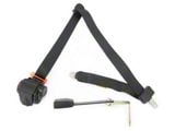 3-Point Tri-Lock Seat Belt; Passenger Side; Black (97-02 Jeep Wrangler TJ)