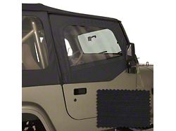 Rugged Ridge Upper Soft Door Kit; Black Diamond (88-95 Jeep Wrangler YJ)