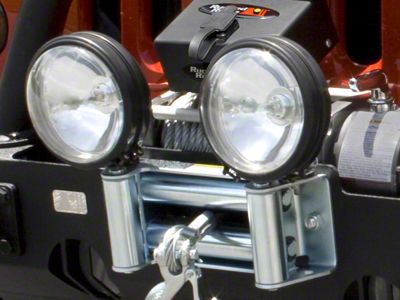 Rugged Ridge Winch Roller Fairlead with Light Mounts