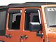 Rugged Ridge Window Visors; Carbon Fiber Finish (07-18 Jeep Wrangler JK 4-Door)