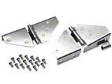 Rugged Ridge Windshield Hinges; Stainless Steel (87-95 Jeep Wrangler YJ)