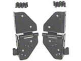 Rugged Ridge Windshield Hinges; Black (76-95 Jeep CJ5, CJ7 & Wrangler YJ)