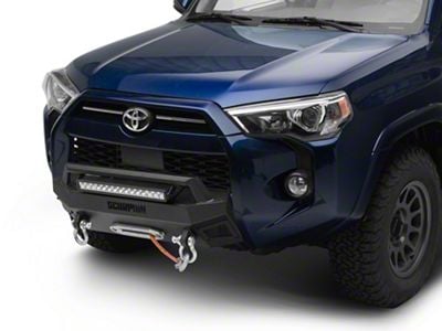 Scorpion Extreme Products Tactical Center Mount Winch Front Bumper with LED Light Bar (14-24 4Runner)