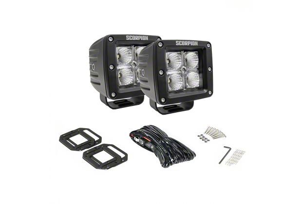 Scorpion Extreme Products Jeep Wrangler Alpha LED Light Pods with Flush ...