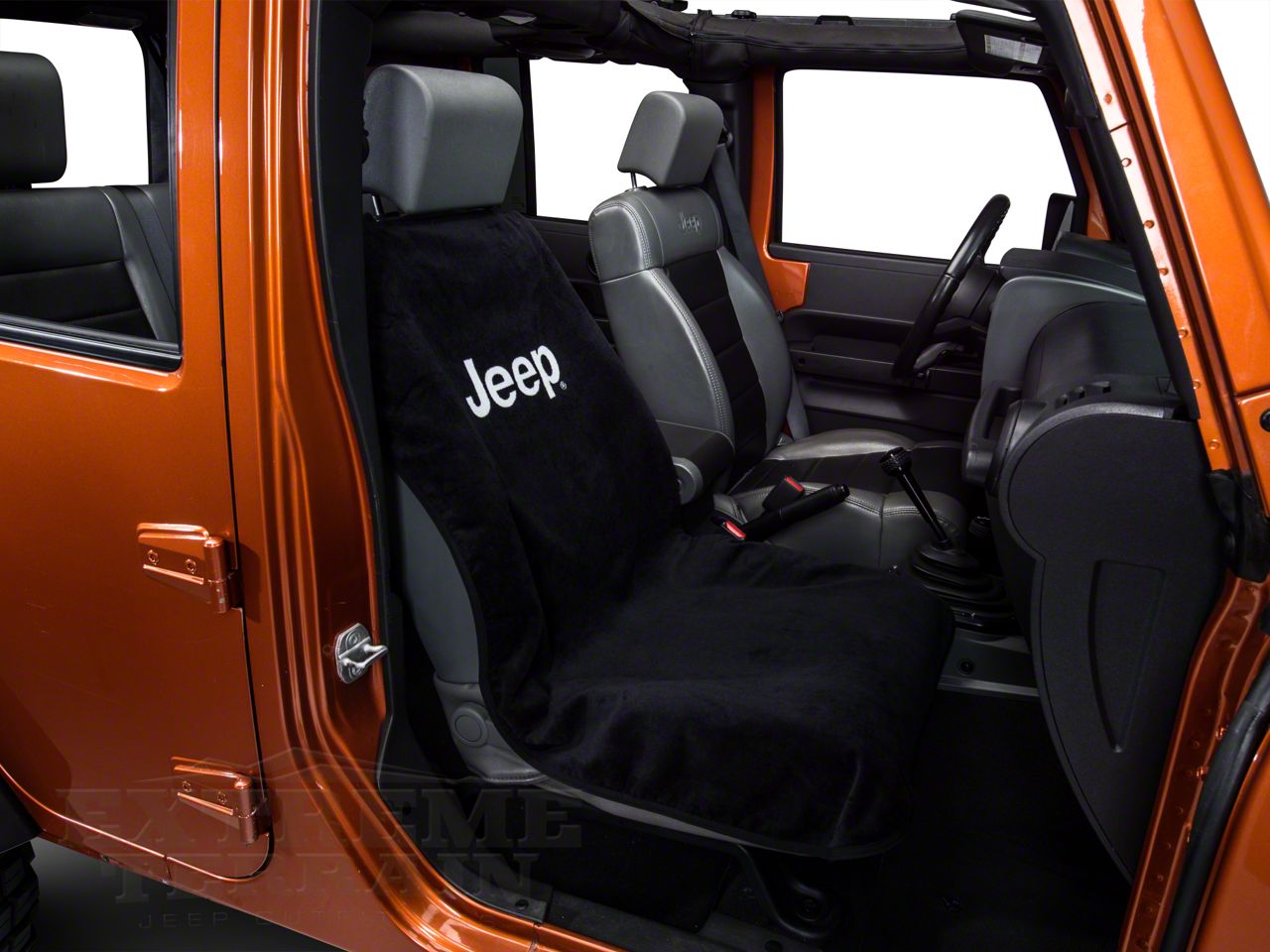 Jeep Wrangler Seat Cover with Jeep Letters; Black (Universal; Some ...