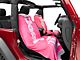 Towel2Go Seat Cover with Jeep and Grille Logo; Pink (Universal; Some Adaptation May Be Required)