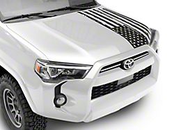 SEC10 Half Hood Flag Decal; Matte Black (03-24 4Runner)