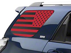 SEC10 Quarter Window Flag Decal; Red (10-24 4Runner)