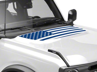 SEC10 Hood Flag Decal; Blue (21-24 Bronco, Excluding Raptor)