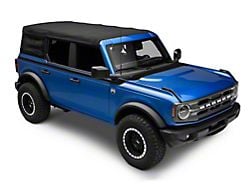 SEC10 Hood and Side Stripes; Matte Black (21-24 Bronco 4-Door)