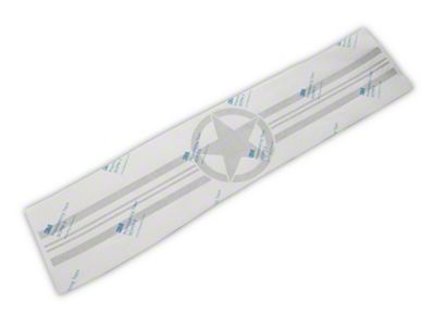 SEC10 Large Stars and Stripes Accent Decal; Silver (Universal; Some Adaptation May Be Required)