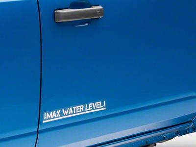 SEC10 Max Water Level Decal; Silver