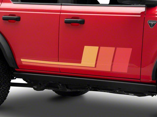 SEC10 Side Stripes; Retro (21-24 Bronco)