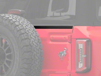 SEC10 Tailgate Top Protection Body Shield; Matte Black (21-24 Bronco)