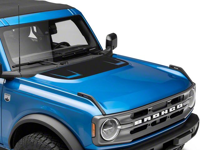 SEC10 Version 1 Hood Decal; Matte Black (21-24 Bronco, Excluding Raptor)