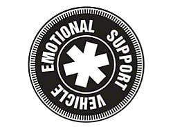 SEC10 Emotional Support Vehicle Decal; Matte Black (Universal; Some Adaptation May Be Required)