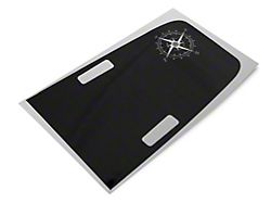 SEC10 Compass Hood Decal; Matte Black (20-24 Jeep Gladiator JT Launch Edition, Rubicon)