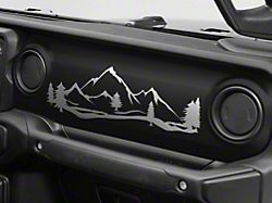 SEC10 Dash Scene Mountain Decal; Silver (20-24 Jeep Gladiator JT)