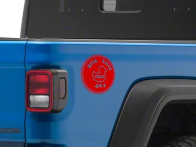 Mopar Licensed by SEC10 Duck Rated Decal; Red (Universal; Some Adaptation May Be Required)