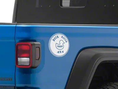 Mopar Licensed by SEC10 Duck Rated Decal; White (Universal; Some Adaptation May Be Required)