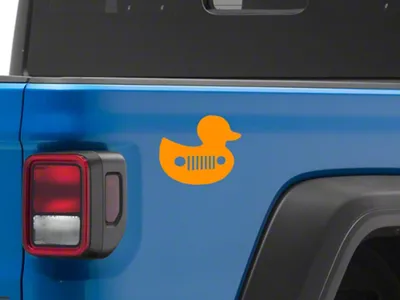 Mopar Licensed by SEC10 Duck Shilouette Decal; Orange (Universal; Some Adaptation May Be Required)