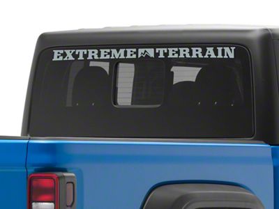 SEC10 ExtremeTerrain Rear Window Banner; Frosted (20-24 Jeep Gladiator JT)