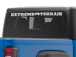 SEC10 ExtremeTerrain Rear Window Banner; White (20-24 Jeep Gladiator JT)