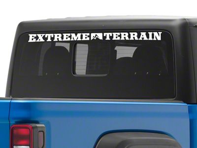 SEC10 ExtremeTerrain Rear Window Banner; White (20-24 Jeep Gladiator JT)