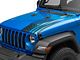 SEC10 Half Hood Flag Decal; Matte Black (20-24 Jeep Gladiator JT)