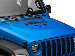 SEC10 Helmet Hood Decal; Gloss Black (20-24 Jeep Gladiator JT)