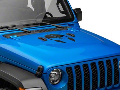 SEC10 Helmet Hood Decal; Gloss Black (20-25 Jeep Gladiator JT)