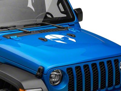 SEC10 Helmet Hood Decal; White (20-25 Jeep Gladiator JT)