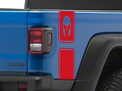 SEC10 Helmet Vertical Side Bed Graphics; Red (20-25 Jeep Gladiator JT)