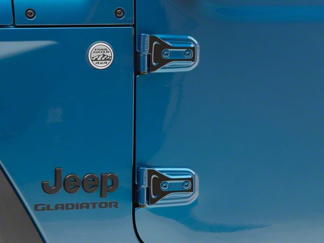 SEC10 Hinge Accent Decal; Matte Black (20-24 Jeep Gladiator JT)