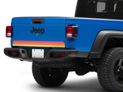 SEC10 Lower Tailgate Decal; Retro (20-24 Jeep Gladiator JT)