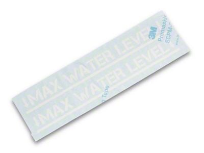 SEC10 Max Water Level Decal; White