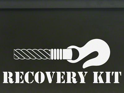 SEC10 Recovery Kit Decal; White (20-24 Jeep Gladiator JT)