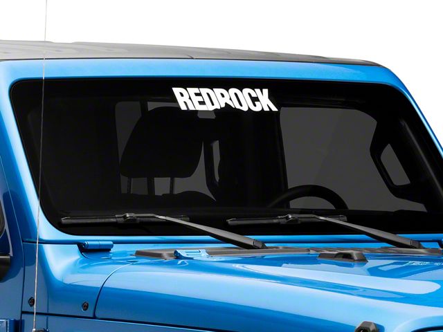 SEC10 RedRock Windshield Decal; White (Universal; Some Adaptation May Be Required)