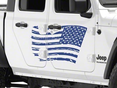 SEC10 Side Flag Decal; Blue (20-24 Jeep Gladiator JT)