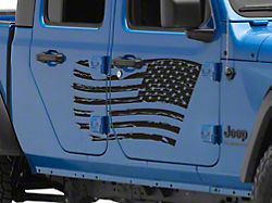 SEC10 Side Flag Decal; Gloss Black (20-24 Jeep Gladiator JT)