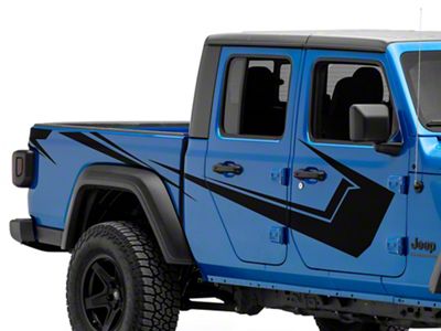 SEC10 Side Graphic; Gloss Black (20-24 Jeep Gladiator JT)