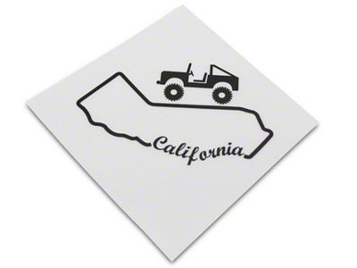 SEC10 State Silhouette Decal; California (Universal; Some Adaptation May Be Required)