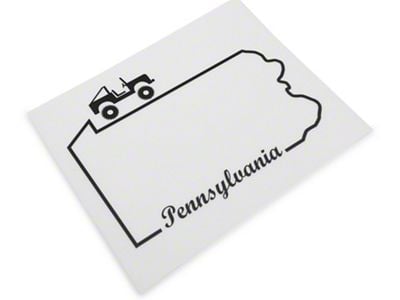 SEC10 State Silhouette Decal; Pennsylvania (Universal; Some Adaptation May Be Required)