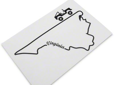 SEC10 State Silhouette Decal; Virginia (Universal; Some Adaptation May Be Required)