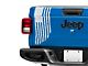 SEC10 Vertical Tailgate Distressed Flag Decal; White (20-24 Jeep Gladiator JT)