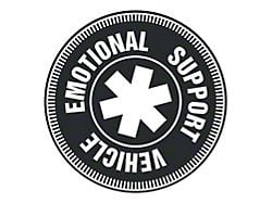 SEC10 Emotional Support Vehicle Decal; Gloss Black (Universal; Some Adaptation May Be Required)