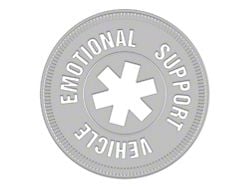 SEC10 Emotional Support Vehicle Decal; Metallic (Universal; Some Adaptation May Be Required)